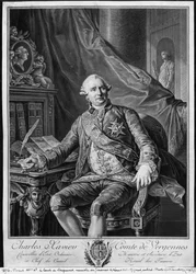 Charles Gravier, Comte de Vergennes, gravé par Vicenzio Vangelisti vers 1774